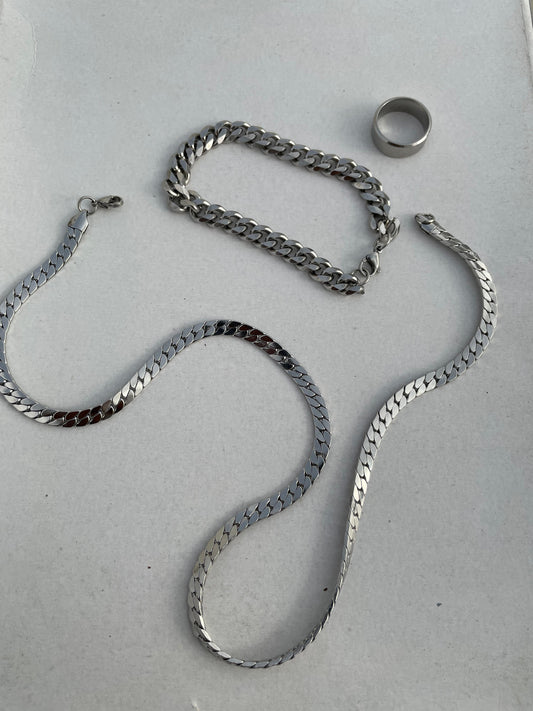Combo Deal 3 In 1 Big Bracelet 1 Ring & 1 Chain