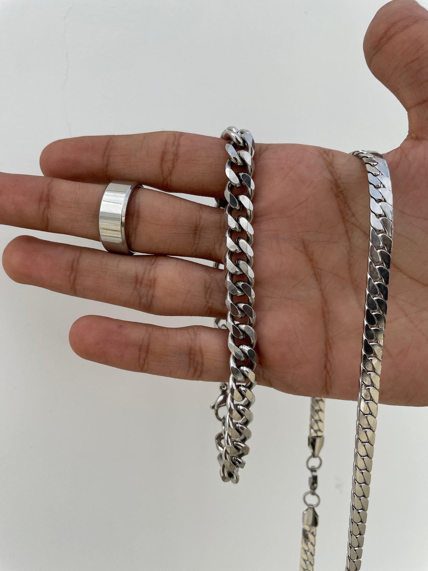 Combo Deal 3 In 1 Big Bracelet 1 Ring & 1 Chain